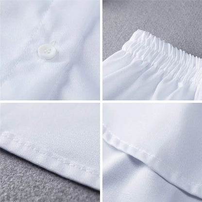 Damen Shirtverlängerer | Elastischem Bund | Baumwolle | Knöpfen-Luzern Mode