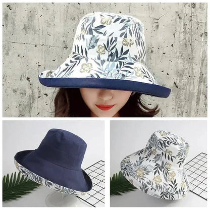 Sonnenhut Damen Sommer | UV-Schutz | Wendbar | Atmungsaktiv | Krempe breit-Luzern Mode