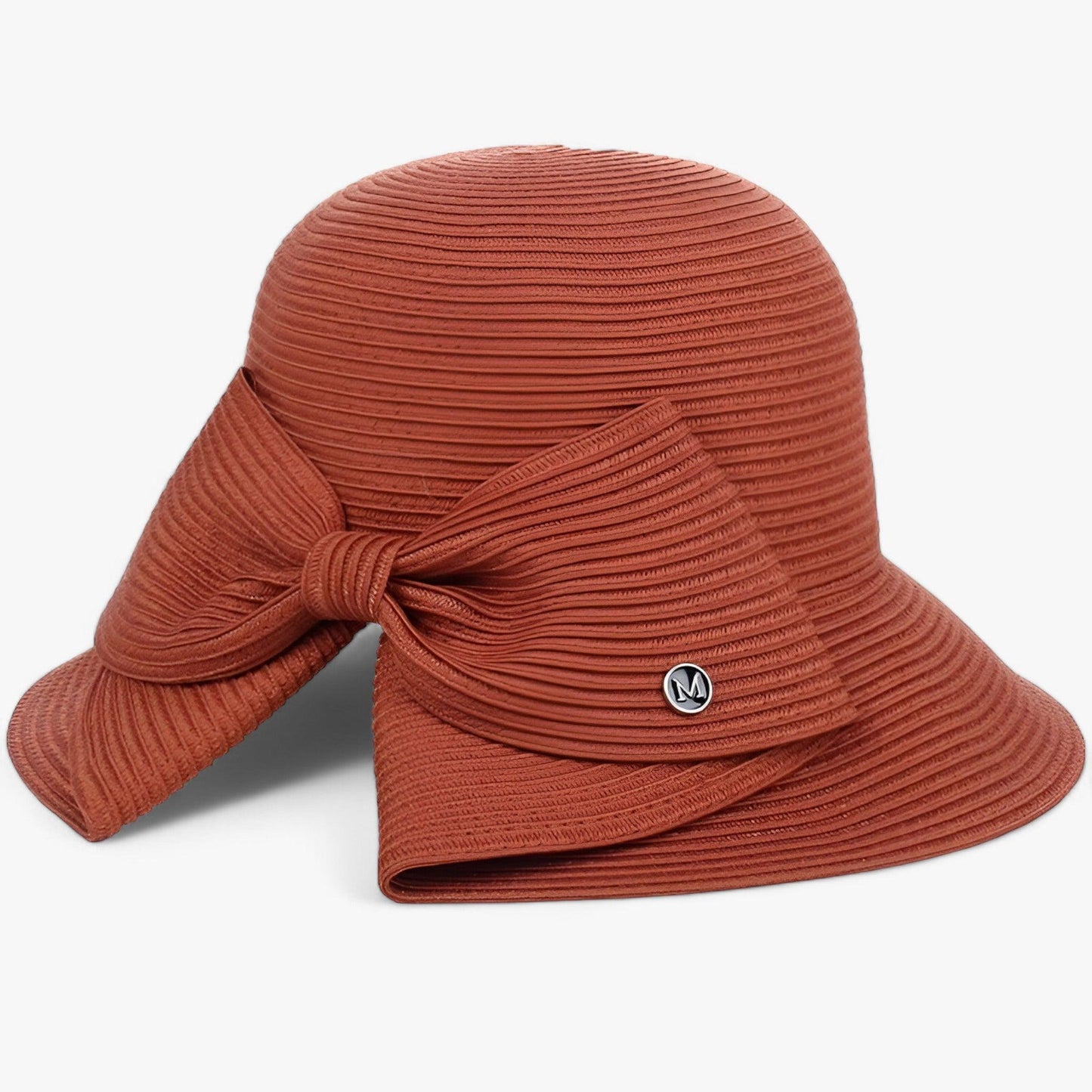 Damen Sonnenhut | Glockenform | Einheitsgröße | UV-Schutz | Einfarbig-Rot-Luzern Mode