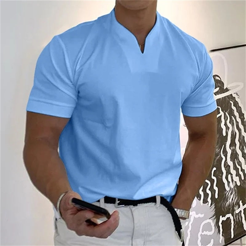Atmungsaktives Herren Fitnessshirt mit V-Ausschnitt – Timo