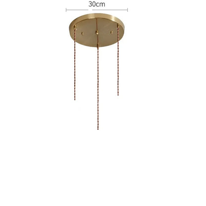 Goldene Deckenrosette 30cm, Metall, für Pendelleuchten, modernes Design, Lampenaufhängung.
