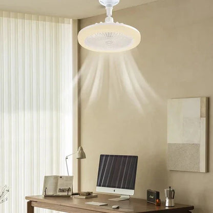 Moderne LED-Deckenleuchte, rund, weiß, energiesparend, für Wohnzimmer oder Büro.