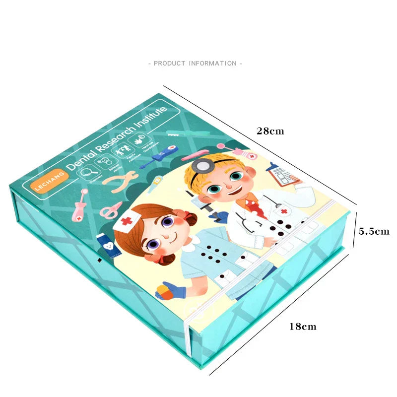 Lernspielzeug Zahnarzt-Set für Kinder, bunt, 28x18x5,5cm, pädagogisch, Geschenkbox.