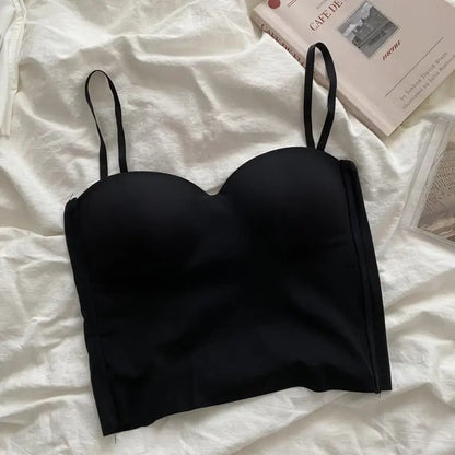 4 Stück luftige Tanktops mit integriertem Bandeau-BH - Tiana