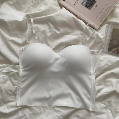 4 Stück luftige Tanktops mit integriertem Bandeau-BH - Tiana