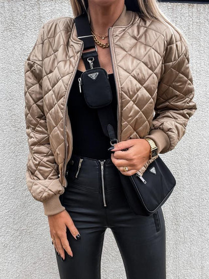Gefütterte Damen Bomberjacke mit Taschen – Marisa