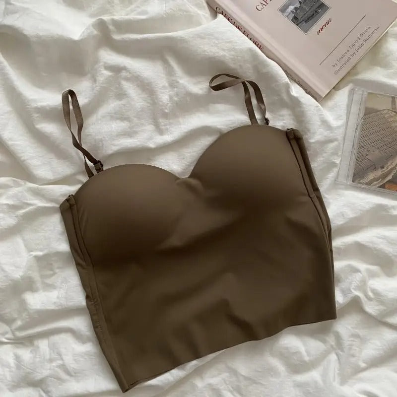 4 Stück luftige Tanktops mit integriertem Bandeau-BH - Tiana
