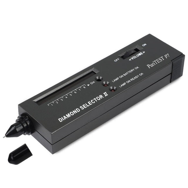 Professioneller Diamanttester, schwarz, hohe Genauigkeit, Schmuckwerkzeug, tragbar.