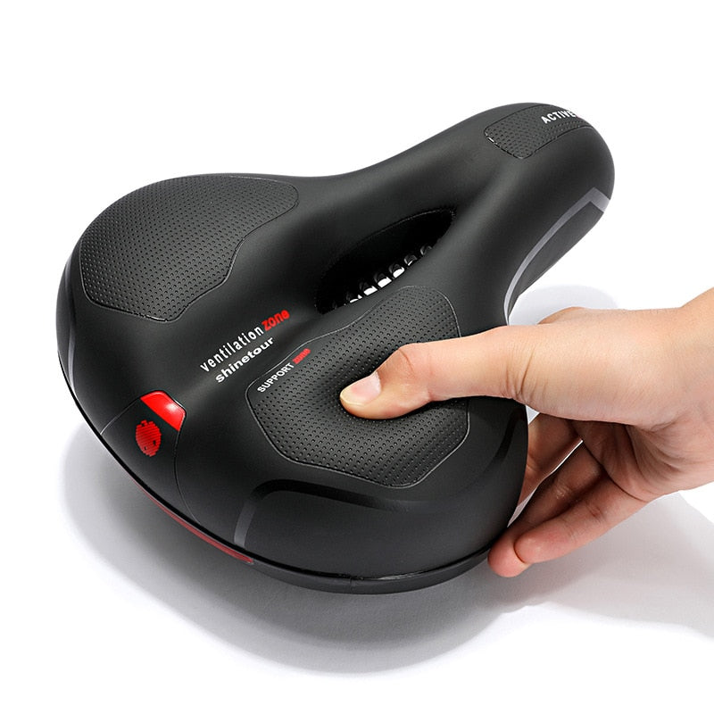 Ergonomic Comfort Bike Seat with Cutout - 2 in Thick Foam, Waterproof PU Leather 8