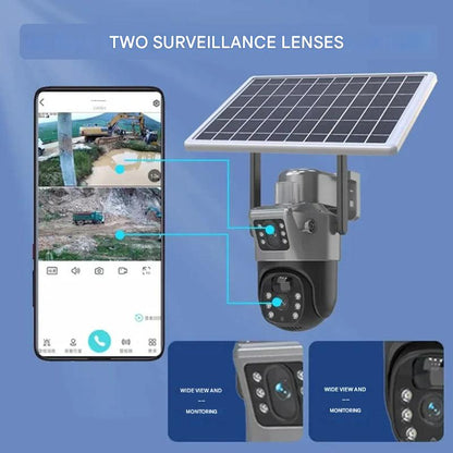 Drahtlose 4K Sicherheitskamera mit Solarpanel – DualGuard 4K