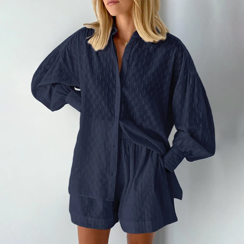 Zweiteiliges Damen-Sommer-Set mit Laternenärmeln – Nina