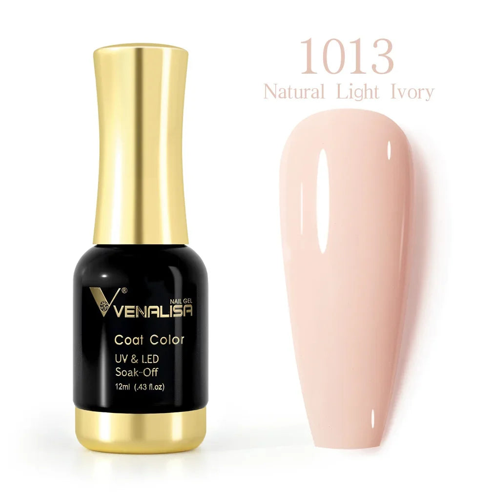 Venalisa Nagellack 1013, natürlicher Elfenbein-Ton, UV & LED, 12ml, Soak-Off Gel.