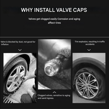 Marke Ventilkappen Set (4 Stück) - WheelTops