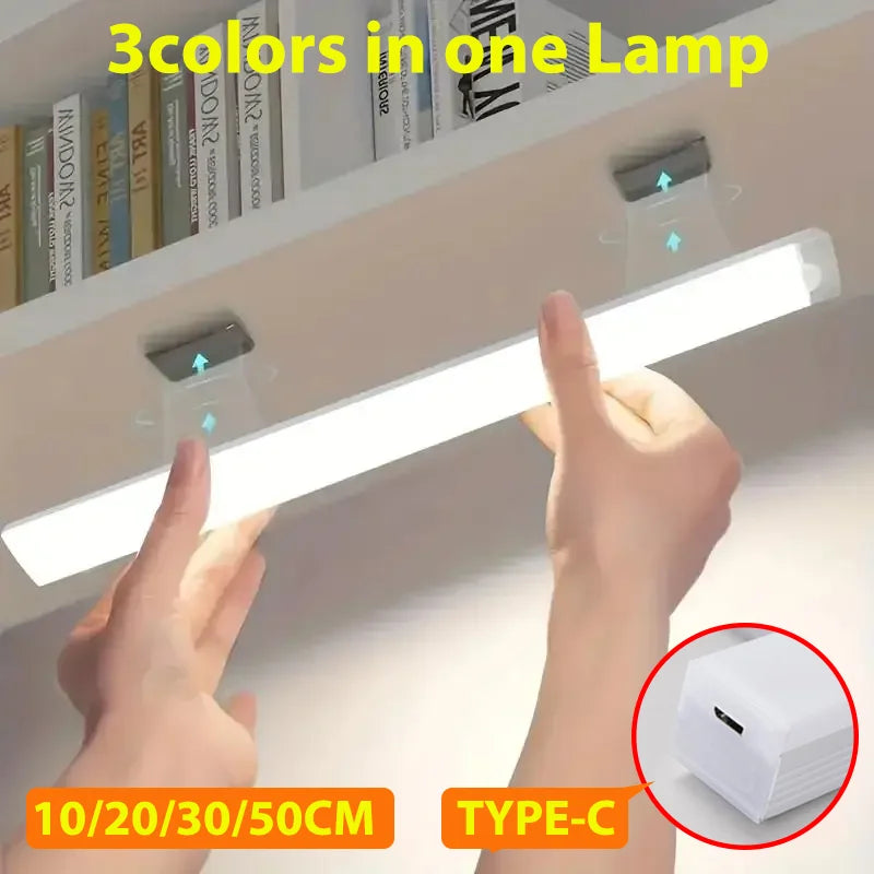 LED-Unterbauleuchte, dimmbar, 3 Farben, USB-C, 10/20/30/50 cm, energiesparend, modern.