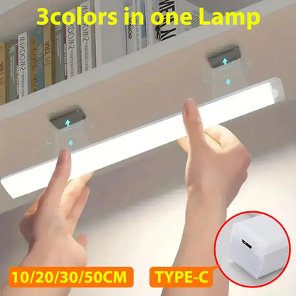 LED-Unterbauleuchte, dimmbar, 3 Farben, USB-C, 10/20/30/50 cm, energiesparend, modern.