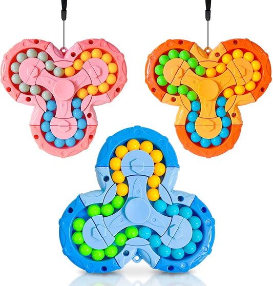 Dreieckiger Fidget Spinner, bunt, Kunststoff, Stressabbau, Spielzeug für Kinder und Erwachsene.