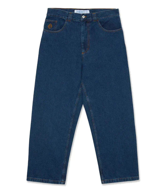 Dunkelblaue Polar Big Boy Jeans, Herrenmode, Denim, weites Bein, lässiger Stil.