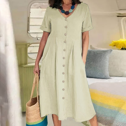 Lässiges Baumwoll‑Leinen‑Sommerkleid – Noor
