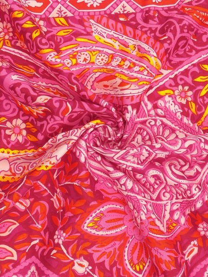 Schulterfreie Bluse mit geometrischem Muster – Noémie