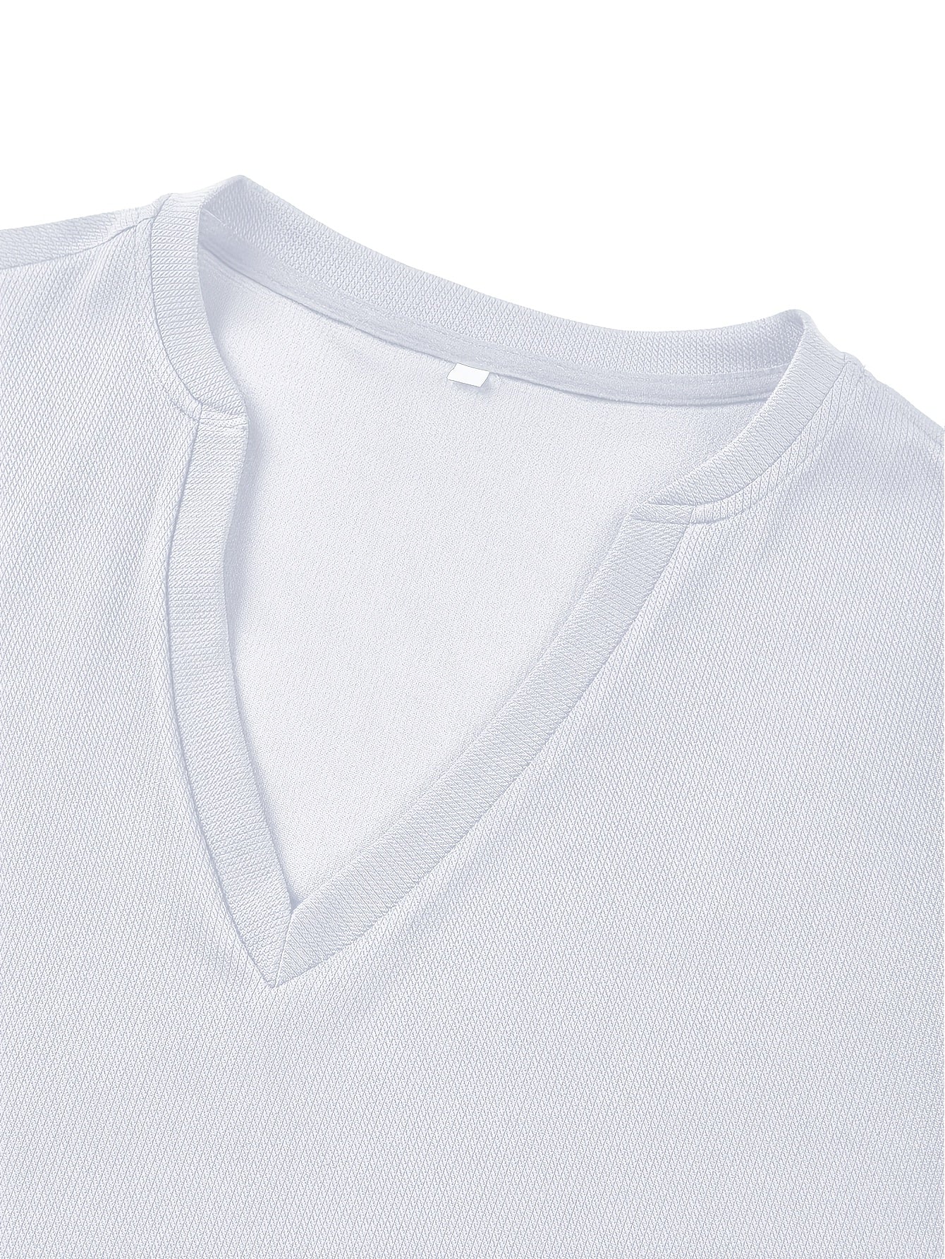 Herren-T-Shirt mit tiefem V-Ausschnitt und Struktur – Rafael