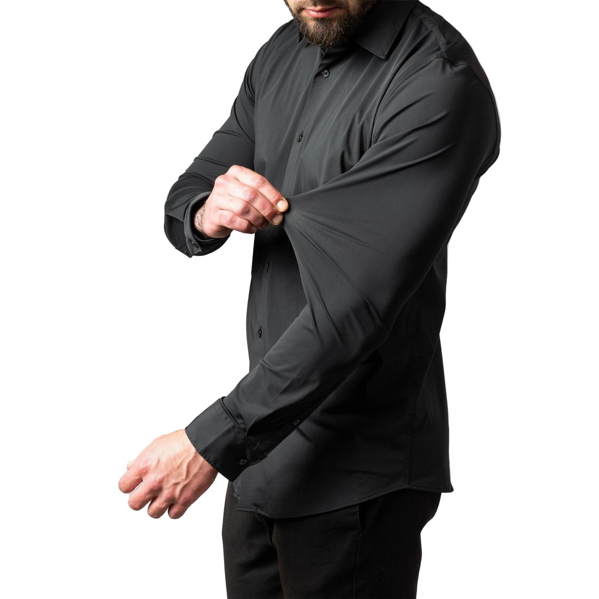 Men's Stretch Dress Shirt, No-Iron, for Work and Casual Wear 1