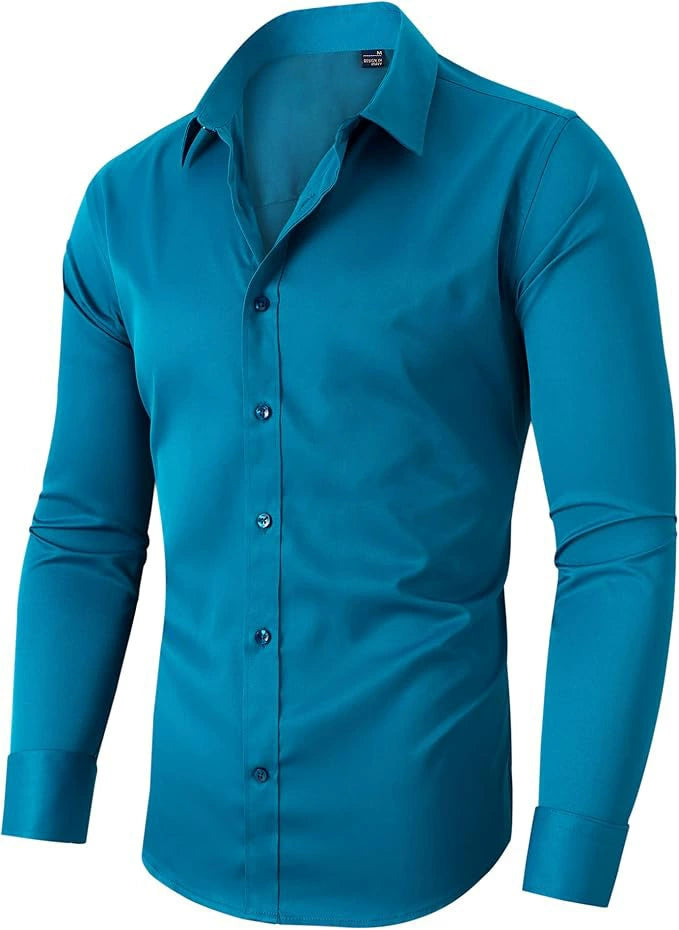 Men's Stretch Dress Shirt, No-Iron, for Work and Casual Wear 9
