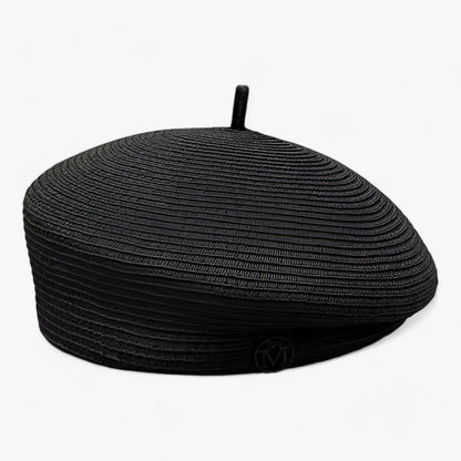 Damen Strohut | Fedora | Einfarbig | Sonnenschutz | Atmungsaktiv-Schwartz-Luzern Mode