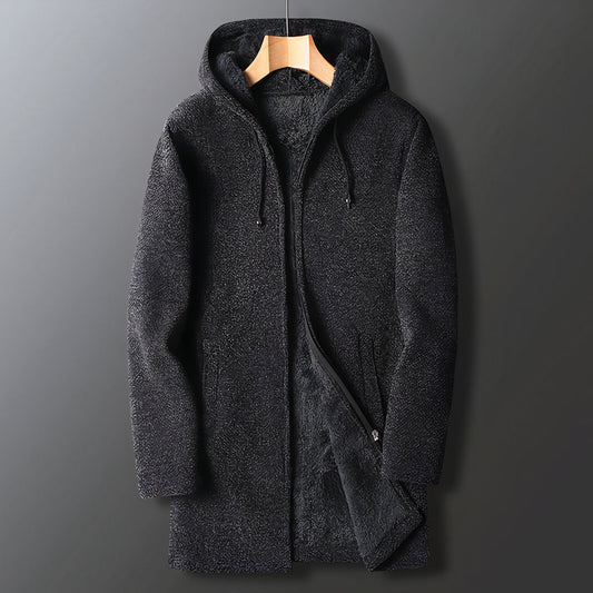 Warme Herren-Fleecejacke mit Kapuze – Marcus