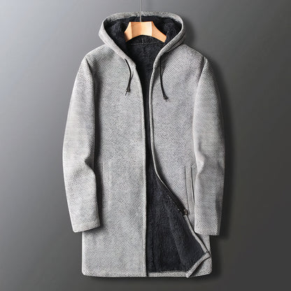 Warme Herren-Fleecejacke mit Kapuze – Marcus