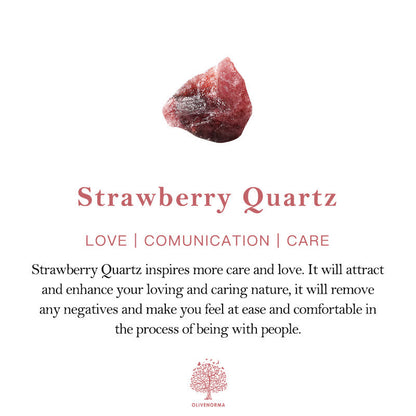 Roter Strawberry Quarz Kristall, Heilstein für Liebe, Kommunikation, Pflege, spirituelle Energie.
