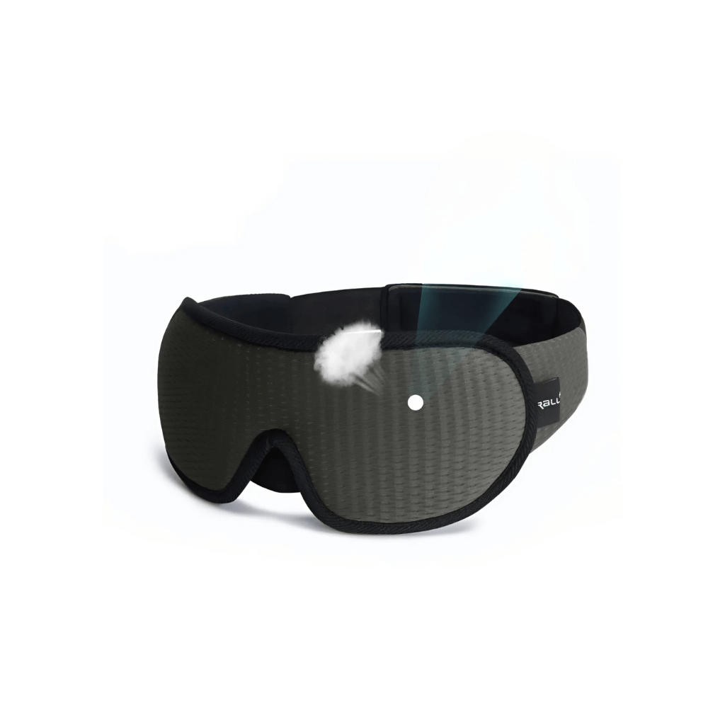 Graues ergonomisches Schlafmaske, druckfreies Design, Luvelle, bequem, Augenabdeckung.