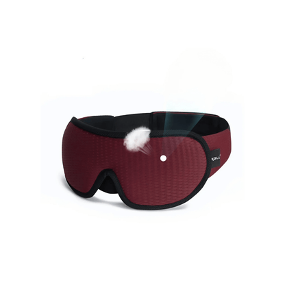 Ergonomische rote Schlafmaske, druckfreies Augendesign, bequem, Luvelle.