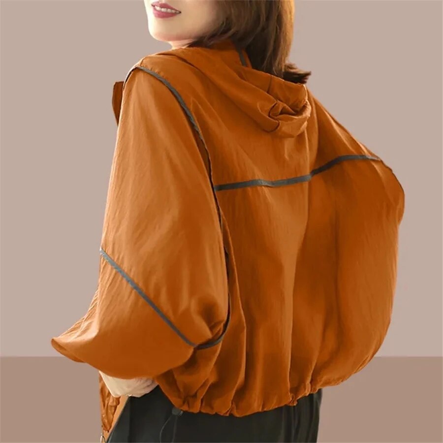 Leichte Damen-Sommer-Kapuzenjacke – Oversized, im lockeren Schnitt – Zoë