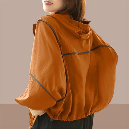 Leichte Damen-Sommer-Kapuzenjacke – Oversized, im lockeren Schnitt – Zoë