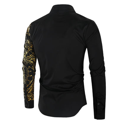Herrenhemd mit goldenen Details – Darius