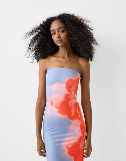 Sommerliches Trägerloses Maxikleid – Alina