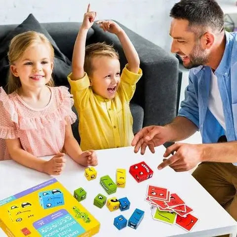 Interaktives Ausdrucks-Bausteinspiel für Kinder – MimikMatch