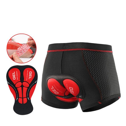 Fahrradhose | Unisex | Sitzpolster | Kurze Hose | Schnelltrocknend-Rot-S-Luzern Mode