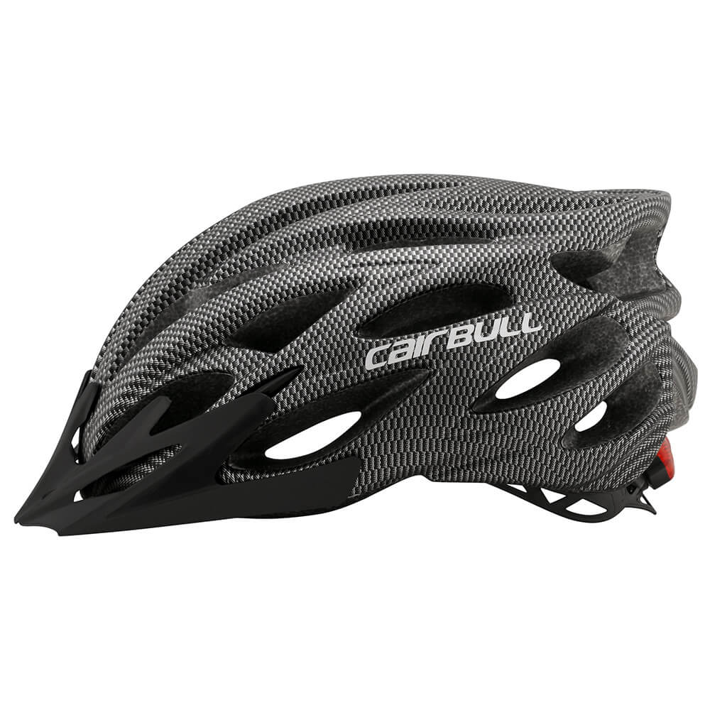 Schwarzer Fahrradhelm aus Carbon, aerodynamisch, leicht, sicher, für Radsport und Mountainbiking.