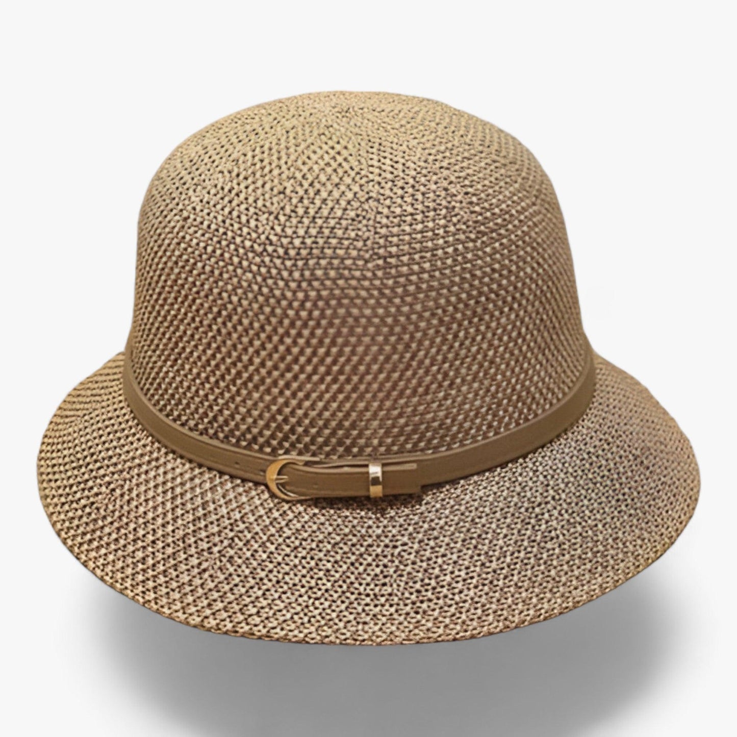 Damen Sonnenhut | Leinen | Einfarbig | Faltbar | UV-Schutz | Leicht-Khaki-Luzern Mode