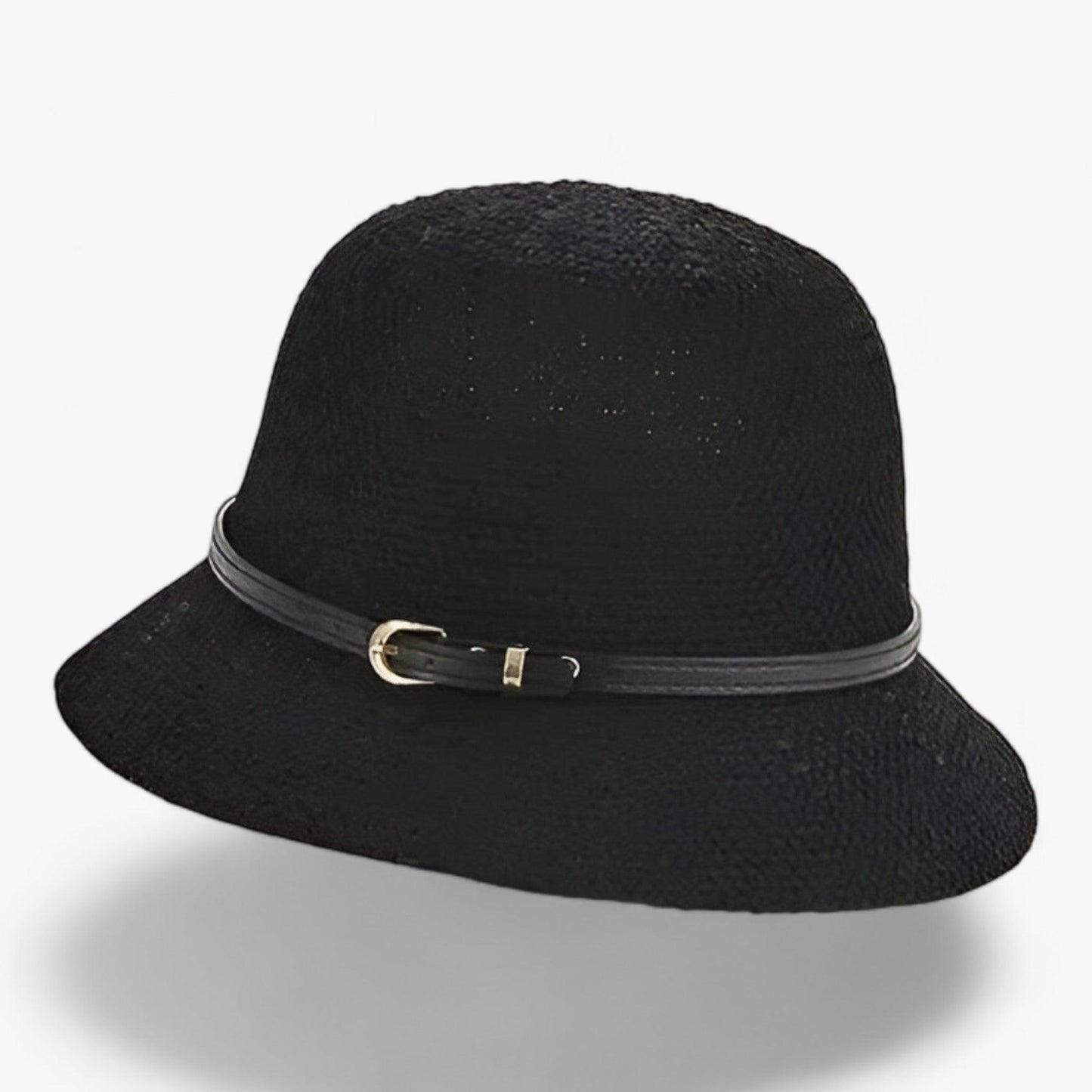 Damen Sonnenhut | Leinen | Einfarbig | Faltbar | UV-Schutz | Leicht-Schwartz-Luzern Mode