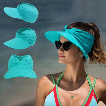 Damen Sonnenhut | Faltbar & Kompakt | UV Schutz | Sommerhut mit großem Schirm-Luzern Mode