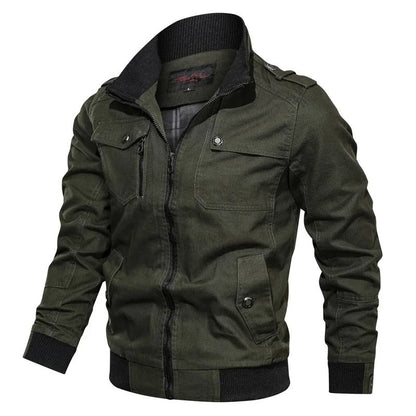 Herren-Sommermantel mit Kragen und Biker-Optik – Vince