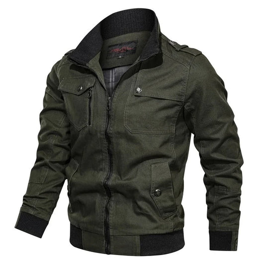 Herren-Sommermantel mit Kragen und Biker-Optik – Vince