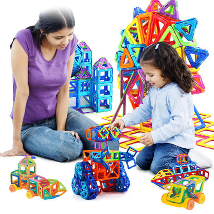 Magnetische Konstruktionsbausteine für Kinder – Lernspiel mit 118/148 Teilen