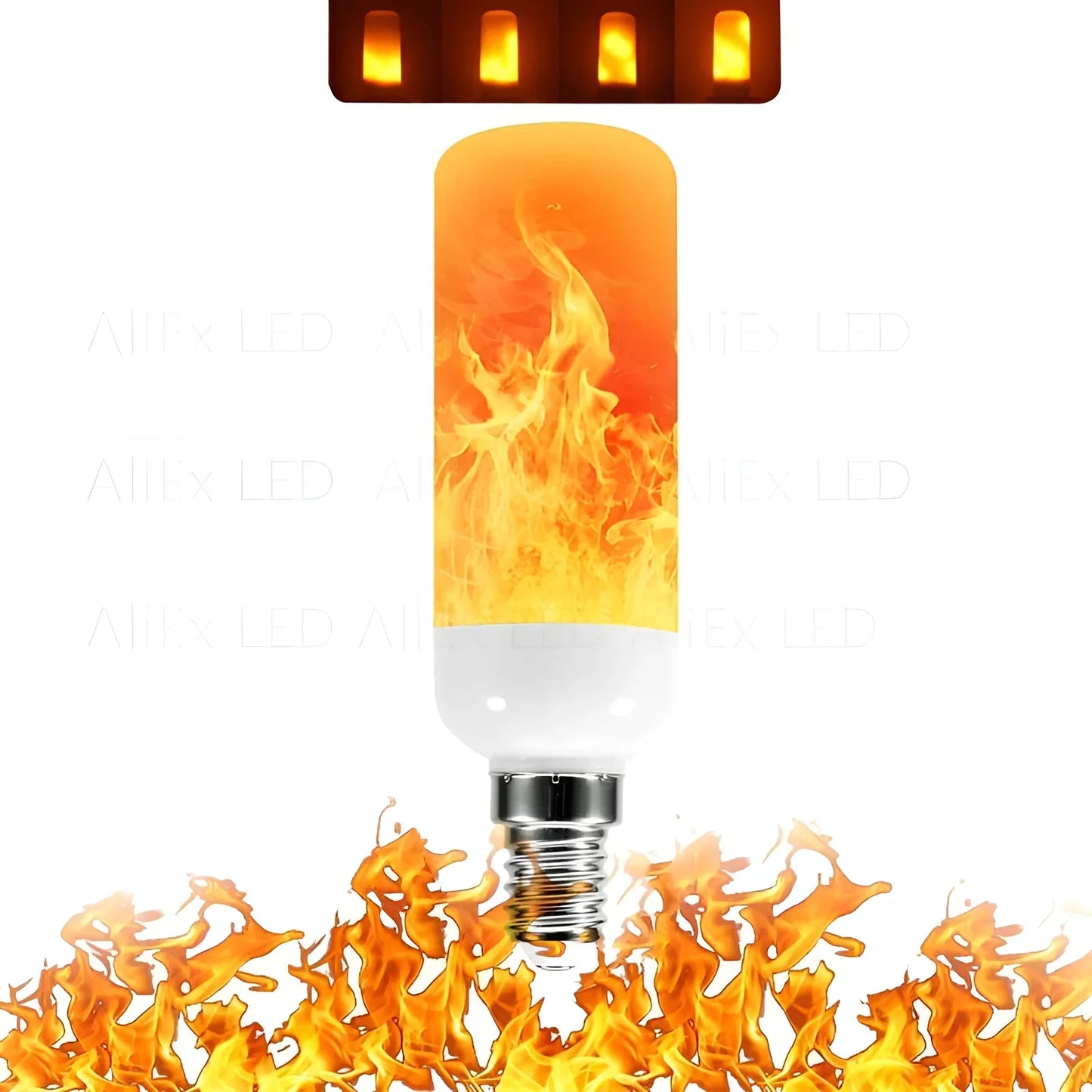 LED-Flammenlampe E27, realistische Flammenoptik, energiesparend, warmweiß, Dekoration.