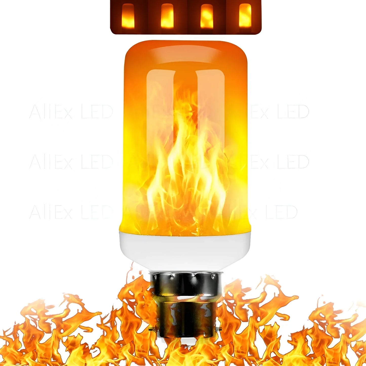 LED-Flammenlampe E27, orange, realistische Flammeneffekte, energiesparend, dekorativ.