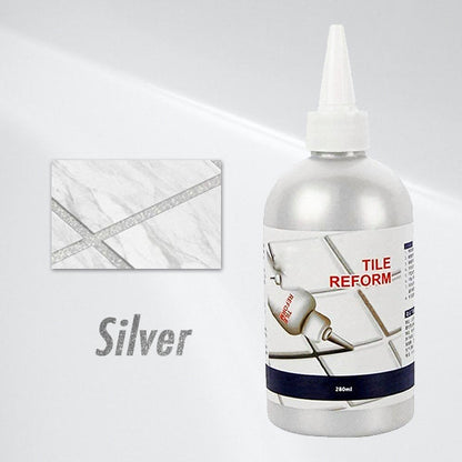 Silberne Fliesenfugenmasse Flasche 280ml, Fliesenreparatur, Fugenfüller, Heimwerkerbedarf