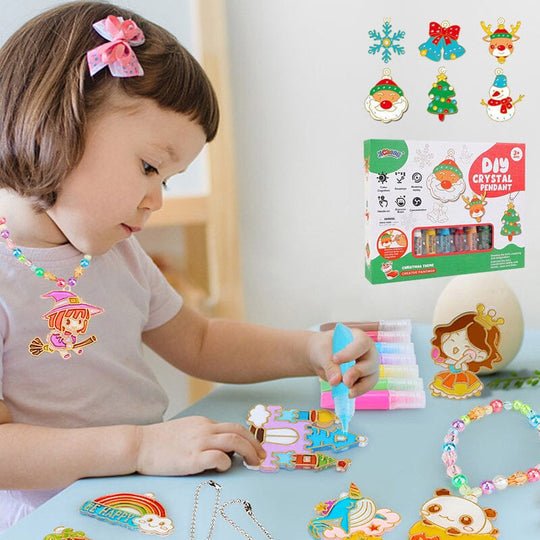 Kreatives Bastelset für Kinder – Funkelnde Anhänger selbst gestalten