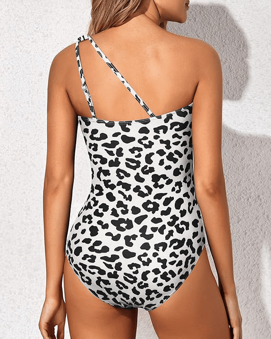 Badeanzug Damen Einteiler | One-Shoulder Design | Bauchformend | Sommer-Luzern Mode